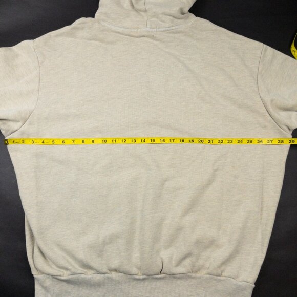 Polo Ralph Lauren Logo Hoodie Men's XL The Big Fit Beige Over-Dyed Fleece - Picture 13 of 14